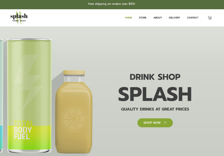 Free Website Builder and Domain, Web Hosting ,  Secure Web Hosting Services with 24/7 Support - New Now Hosting  - Drink Shop